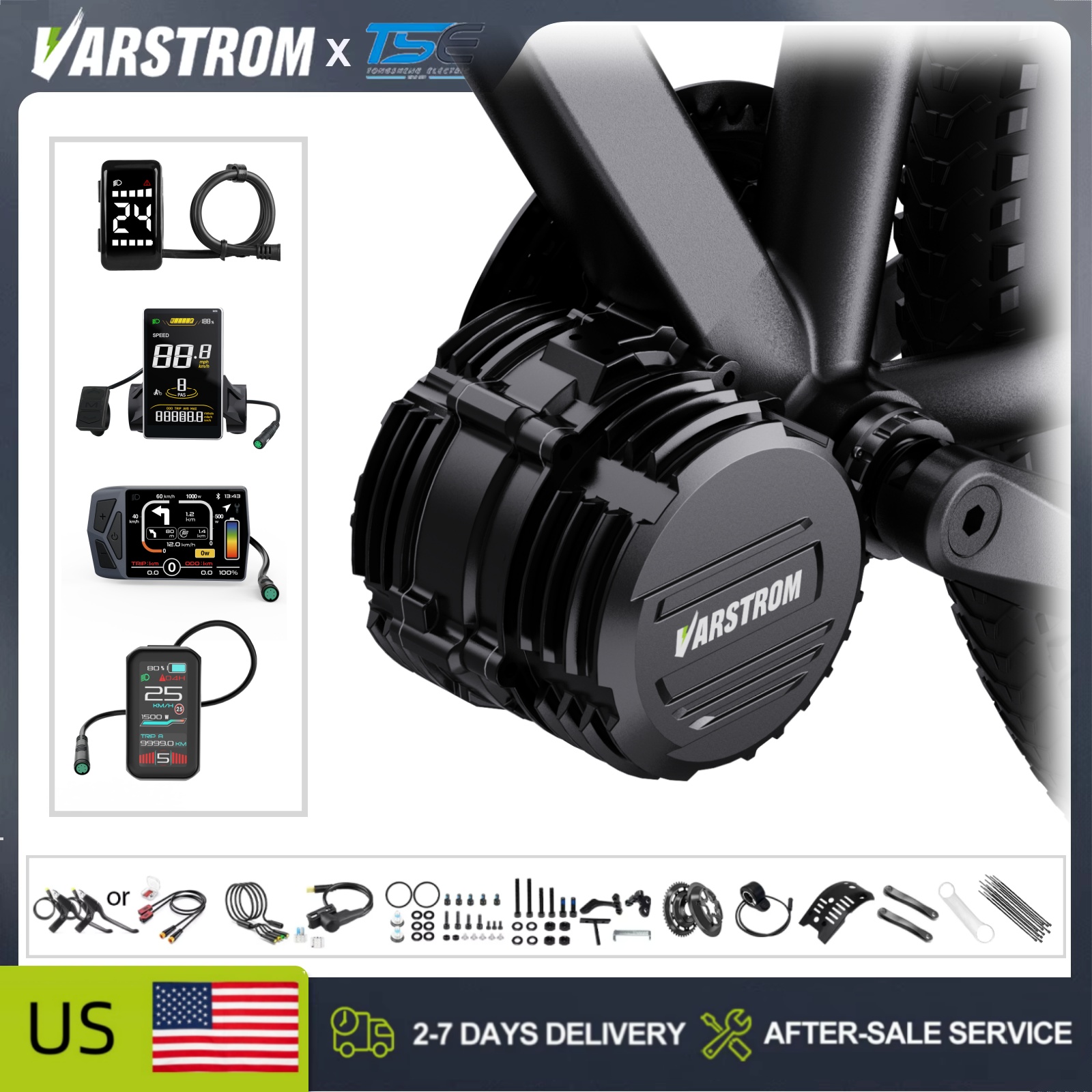 Mid Drive Conversion Kit 1000W - [USA Stock ] Tongsheng TSDZ16 48V