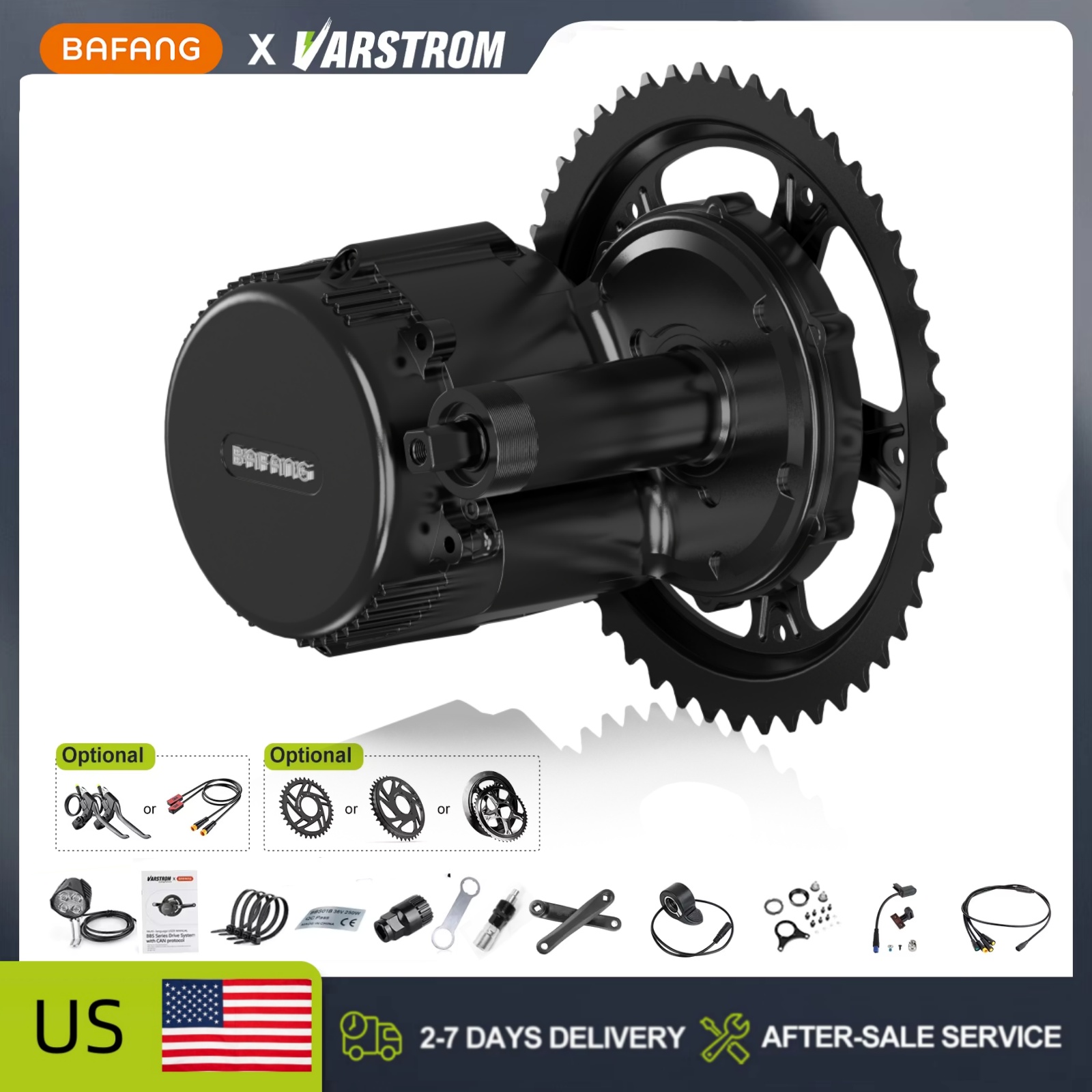 BAFANG 48V 500W 750W Mid Drive - Side Hung Mid Drive Motor Kit ulasan dan harga